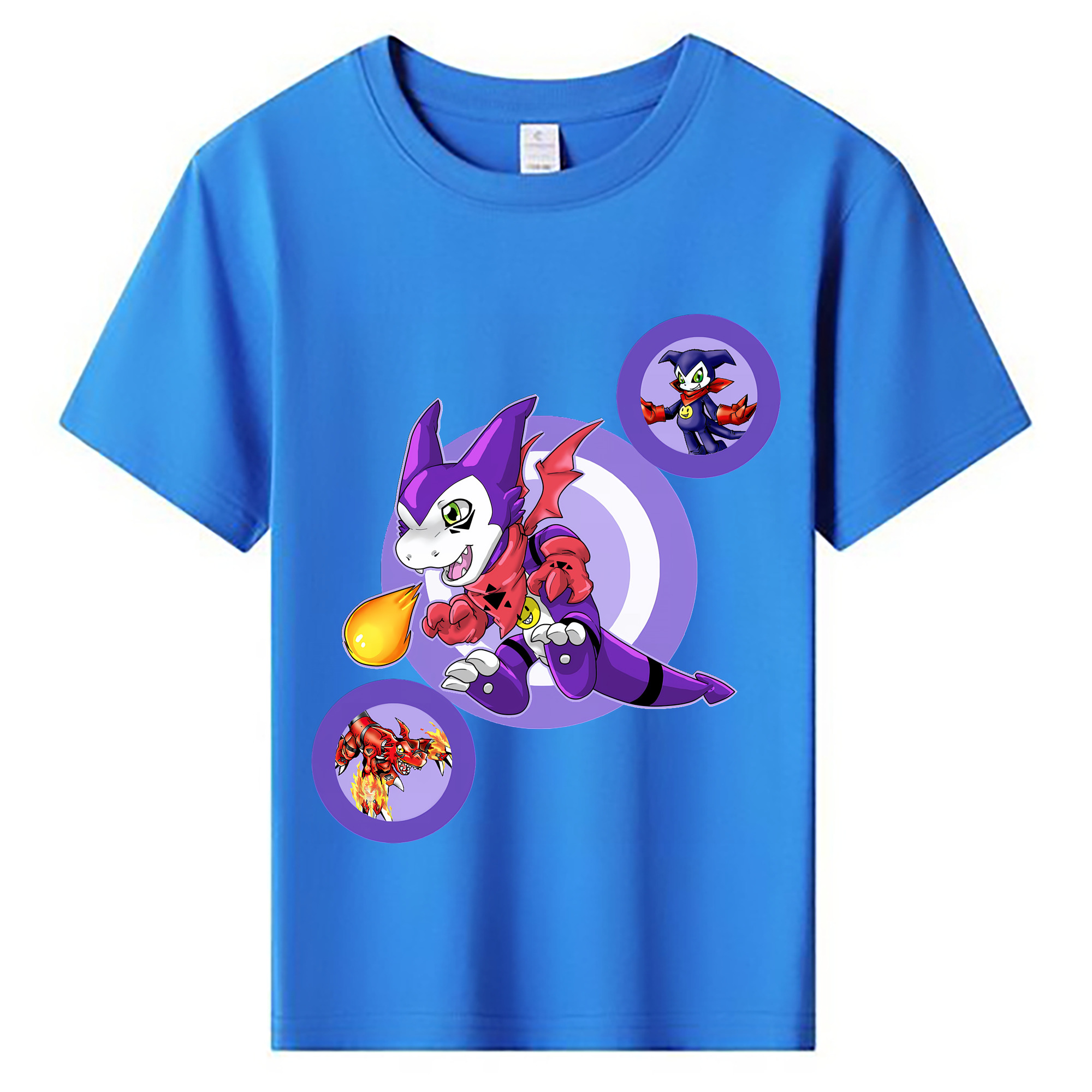 （画像用） Digimon デジタルモンスター/デジモン 綿100％キッズTシャツ（フロントプリント）
